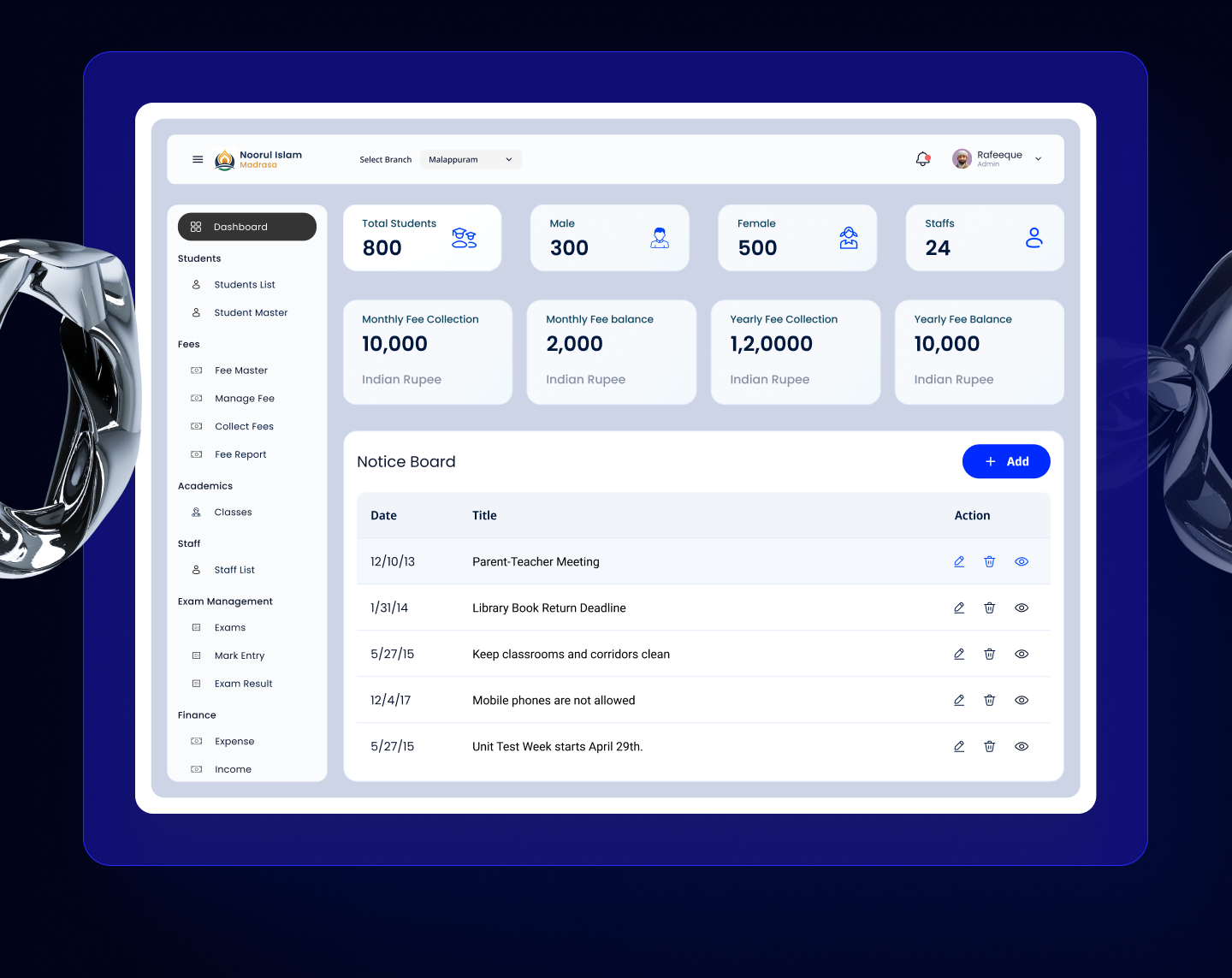 School Management App Cover